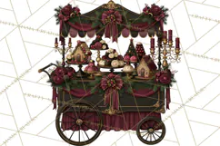 Victorian Gothic Christmas Clipart PNG, Gothic Christmas Product Image 2