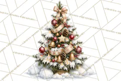 Snowman Christmas Market Clipart, Vintage Christmas Png Product Image 2