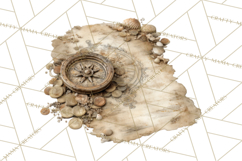 Rustic Nautical Lost Treasure Pirate Clipart PNG Product Image 4