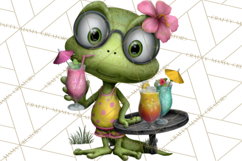 Colorful Beach Lizard Tropical Summer Clipart PNG Product Image 4