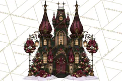 Victorian Gothic Christmas Clipart PNG, Gothic Christmas Product Image 5