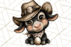 Western Easter Animals Clipart Cowboy Bunny Farm PNG Product Image 4