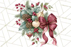Vintage Christmas Decorative Elements PNG Clipart Product Image 5