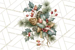 Vintage Christmas Decorative Elements PNG Clipart Product Image 2