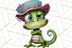 Colorful Beach Lizard Tropical Summer Clipart PNG Product Image 5