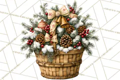 Snowman Christmas Market Clipart, Vintage Christmas Png Product Image 2
