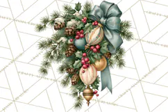 Vintage Christmas Decorative Elements PNG Clipart Product Image 3