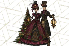 Victorian Gothic Christmas Clipart PNG, Gothic Christmas Product Image 3