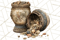 Rustic Nautical Lost Treasure Pirate Clipart PNG Product Image 2