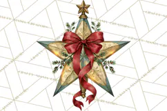 Vintage Christmas Decorative Elements PNG Clipart Product Image 5