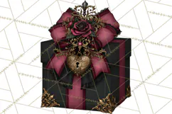 Victorian Gothic Christmas Clipart PNG, Gothic Christmas Product Image 2