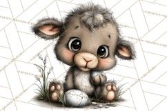 Western Easter Animals Clipart Cowboy Bunny Farm PNG Product Image 3