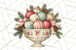 Vintage Christmas Decorative Elements PNG Clipart Product Image 4