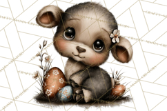 Western Easter Animals Clipart Cowboy Bunny Farm PNG Product Image 4