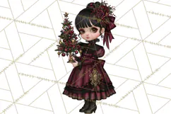Victorian Gothic Christmas Clipart PNG, Gothic Christmas Product Image 5