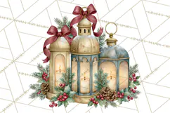 Vintage Christmas Decorative Elements PNG Clipart Product Image 2