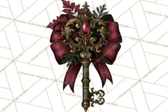Victorian Gothic Christmas Clipart PNG, Gothic Christmas Product Image 2