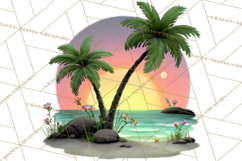 Colorful Beach Lizard Tropical Summer Clipart PNG Product Image 5
