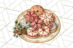 Vintage Christmas Decorative Elements PNG Clipart Product Image 3
