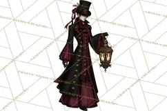 Victorian Gothic Christmas Clipart PNG, Gothic Christmas Product Image 4