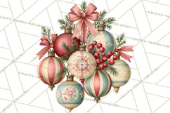 Vintage Christmas Decorative Elements PNG Clipart Product Image 4