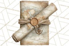 Rustic Nautical Lost Treasure Pirate Clipart PNG Product Image 5