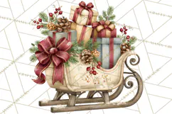 Vintage Christmas Decorative Elements PNG Clipart Product Image 2
