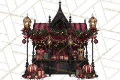 Victorian Gothic Christmas Clipart PNG, Gothic Christmas Product Image 2