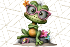 Colorful Beach Lizard Tropical Summer Clipart PNG Product Image 2