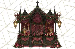 Victorian Gothic Christmas Clipart PNG, Gothic Christmas Product Image 3