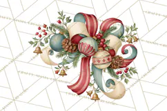 Vintage Christmas Decorative Elements PNG Clipart Product Image 4