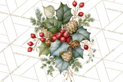 Vintage Christmas Decorative Elements PNG Clipart Product Image 2
