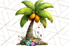 Colorful Beach Lizard Tropical Summer Clipart PNG Product Image 5