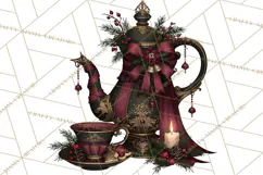 Victorian Gothic Christmas Clipart PNG, Gothic Christmas Product Image 2