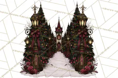Victorian Gothic Christmas Clipart PNG, Gothic Christmas Product Image 3