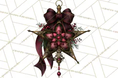 Victorian Gothic Christmas Clipart PNG, Gothic Christmas Product Image 4