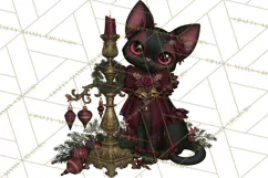 Victorian Gothic Christmas Clipart PNG, Gothic Christmas Product Image 3