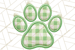 Quilted Patchwork Puppy Paw Prints Clipart, Colorful Dog PNG Product Image 2