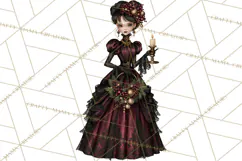 Victorian Gothic Christmas Clipart PNG, Gothic Christmas Product Image 5