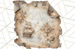 Rustic Nautical Lost Treasure Pirate Clipart PNG Product Image 5