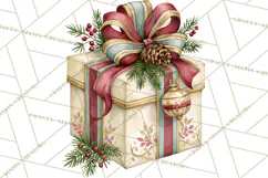 Vintage Christmas Decorative Elements PNG Clipart Product Image 2
