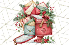 Vintage Christmas Decorative Elements PNG Clipart Product Image 3