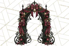 Victorian Gothic Christmas Clipart PNG, Gothic Christmas Product Image 4