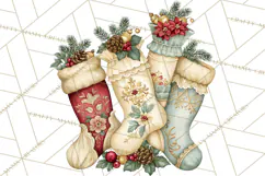 Vintage Christmas Decorative Elements PNG Clipart Product Image 5
