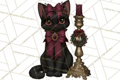 Victorian Gothic Christmas Clipart PNG, Gothic Christmas Product Image 3