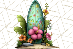 Colorful Beach Lizard Tropical Summer Clipart PNG Product Image 4