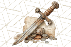 Rustic Nautical Lost Treasure Pirate Clipart PNG Product Image 4