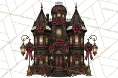 Victorian Gothic Christmas Clipart PNG, Gothic Christmas Product Image 4