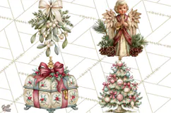 Vintage Christmas Decorative Elements PNG Clipart Product Image 1