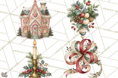Vintage Christmas Decorative Elements PNG Clipart Product Image 1
